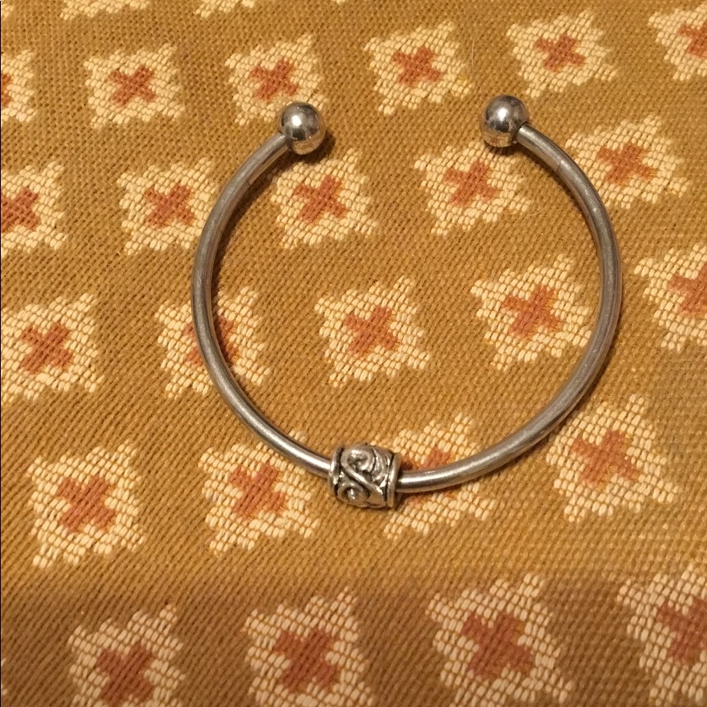 Bangle Bracelet with Charm Bead